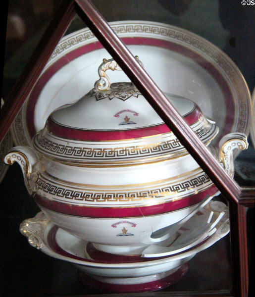 Tureen with Palmer crest at Manderston House. Duns, Scotland.