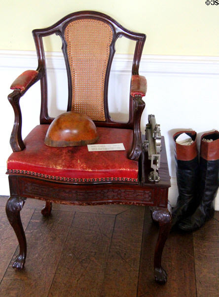 Jockey weighing chair (c1890) at Manderston House. Duns, Scotland.