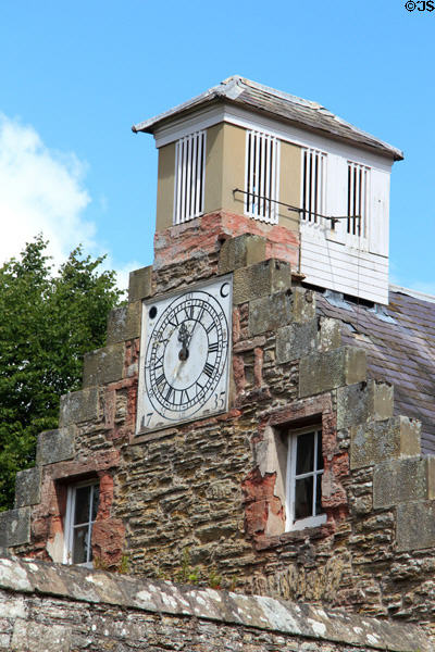 Clock house clock face (1735) at Mellerstain House. Gordon, Scotland.