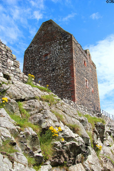 Smailholm Tower (1400s) run as museum by Historic Scotland (HES). Scotland.