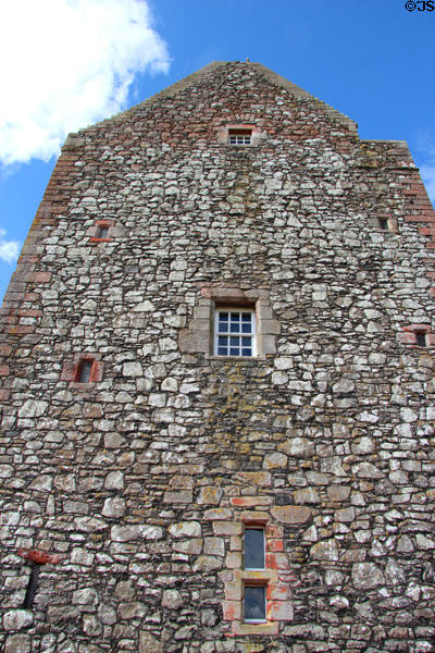 Facade detail of Smailholm Tower. Scotland.