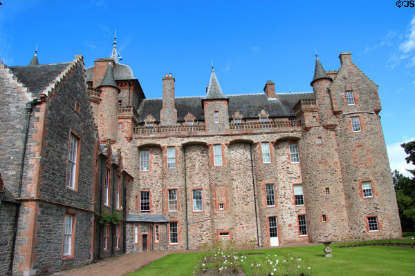 Rear tower of Thirlestane Castle. Scotland.
