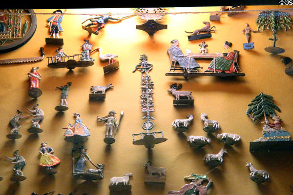 Collection of tin toys at Thirlestane Castle. Scotland.