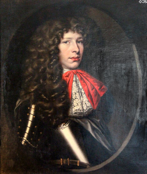 Portrait of Charles 4th Earl of Traquair (1659-1741) at Traquair House. Scotland.