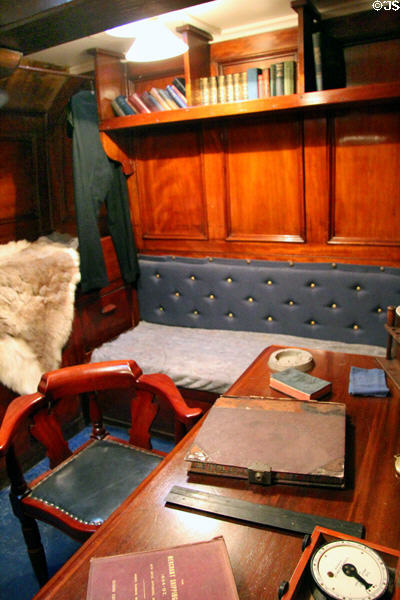Capt. Robert Falcon Scott's quarters aboard RRS Discovery. Dundee, Scotland.