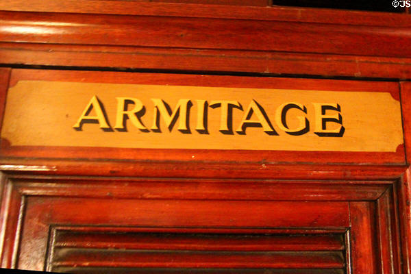 Armitage's quarters aboard RRS Discovery. Dundee, Scotland.