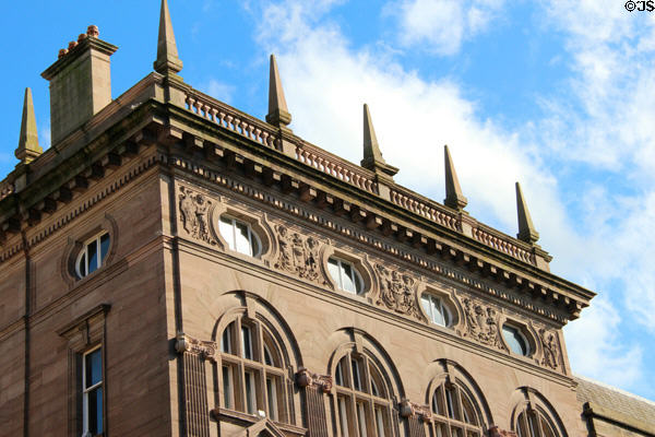 Royal Bank of Scotland (1899) ( 4-storey) (High at Castle Streets). Dundee, Scotland. Style: Renaissance palazzo-style. Architect: George Washington Browne.