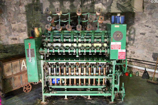 Jute spinning machine at Verdant Works Museum. Dundee, Scotland.