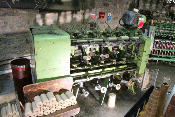 Jute spool winding machine at Verdant Works Museum. Dundee, Scotland.