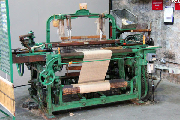 Jute weaving machine at Verdant Works Museum. Dundee, Scotland.