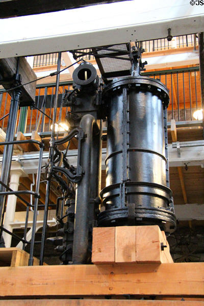 Boulton & Watt steam engine (1801-2) at Verdant Works Museum. Dundee, Scotland.