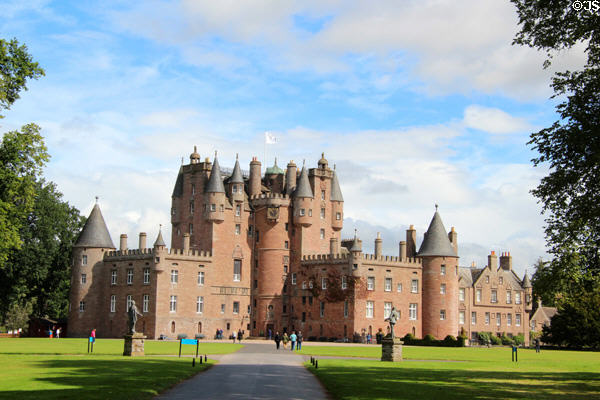 Glamis Castle (core 1372; additions early 1400s, late 1500s-1800s). Angus, Scotland. Style: Gothic & Renaissance. Architect: William Schaw.