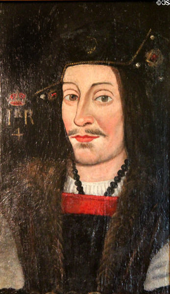 Portrait of King James IV at Glamis Castle. Angus, Scotland.