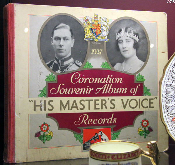 Long playing records of coronation of King George VI (May 12, 1937) by RCA at Glamis Castle. Angus, Scotland.
