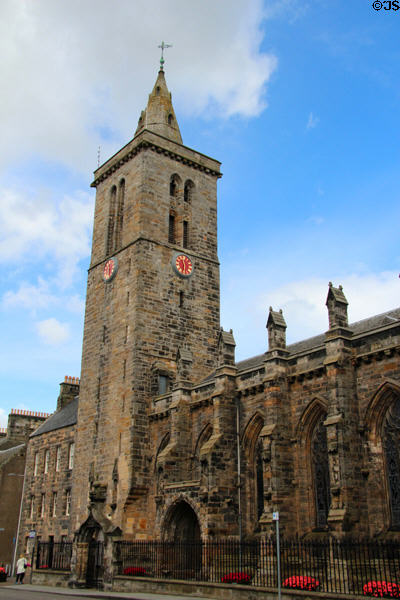 St Salvator's Chapel (c1450) & college tower. St Andrews, Scotland.