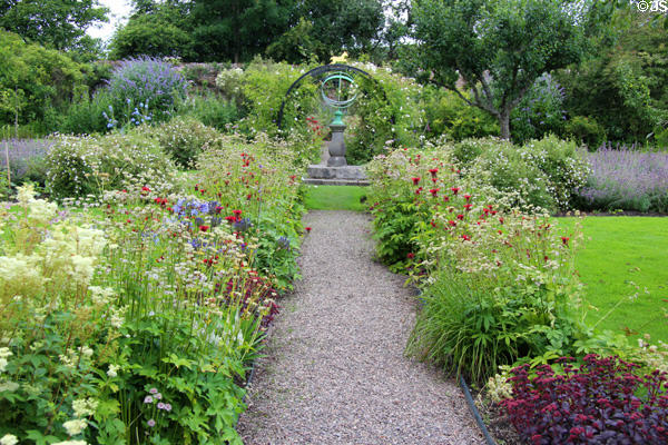 Flower garden at Kellie Castle. Pittenweem, Scotland.