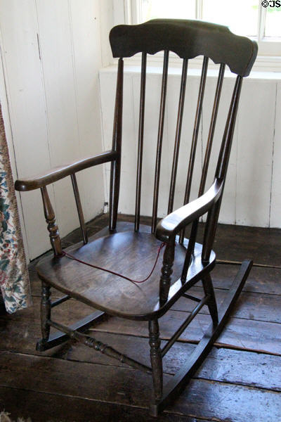 Windsor-style rocking chair at Kellie Castle. Pittenweem, Scotland.