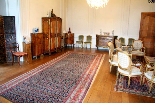 Drawing room with 18th C French furniture at Hill of Tarvit Mansion. Cupar, Scotland.