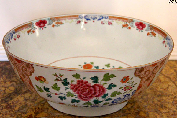 Porcelain bowl at Hill of Tarvit Mansion. Cupar, Scotland.