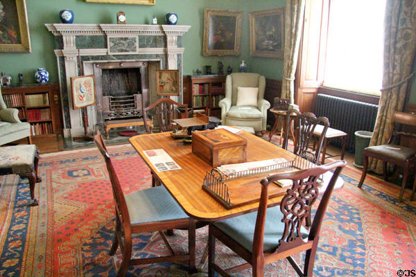 Library at Hill of Tarvit Mansion. Cupar, Scotland.