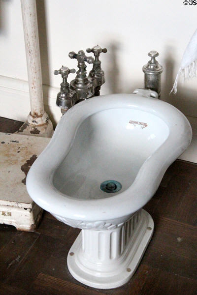 Antique bathroom bidet at Hill of Tarvit Mansion. Cupar, Scotland.