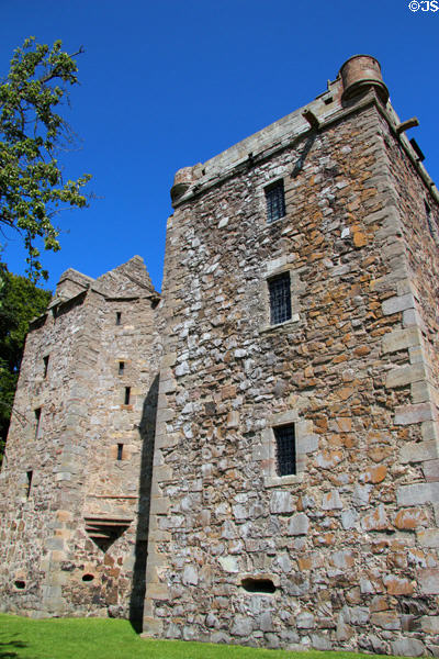 Square tower at Elcho Castle. Perth, Scotland.