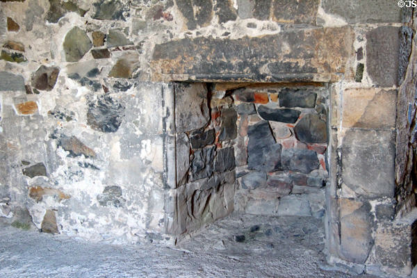 Fireplace at Elcho Castle. Perth, Scotland.