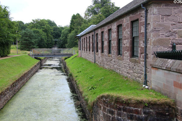 Millrace canal at Stanley Mills. Stanley, Scotland.