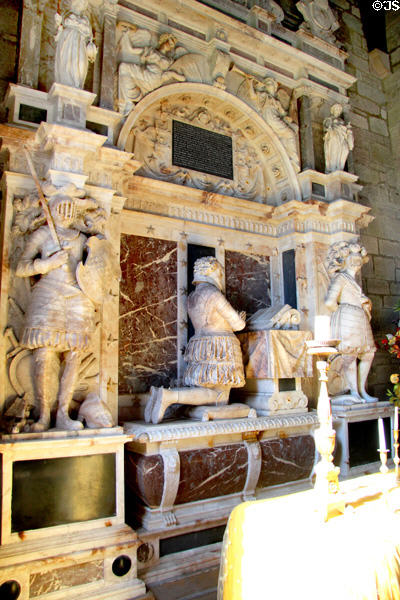 Baroque monument to David Murray, 1st Lord Stormont (1618) by Maximilian Colt in Chapel at Scone Palace. Perth, Scotland.