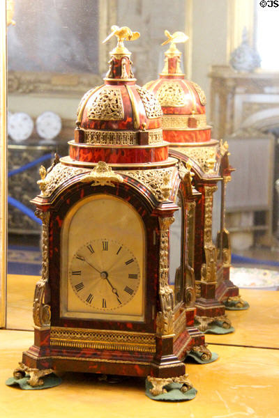 Mantle clock in state drawing room at Scone Palace. Perth, Scotland.