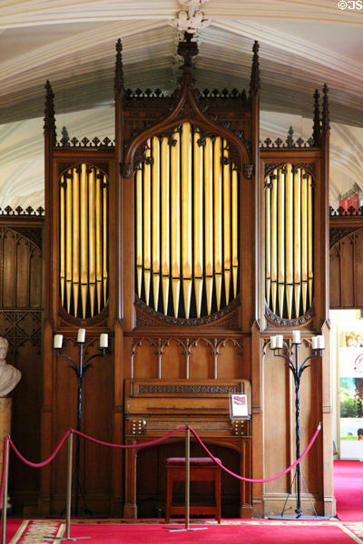 Organ in long gallery at Scone Palace. Perth, Scotland.