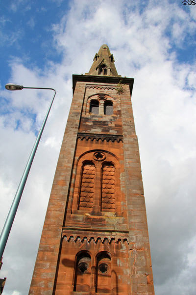Freestanding tower of old St Andrews Catholic Church (1843) (Shakespeare St.). Dumfries, Scotland.
