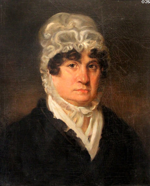 Portrait of Jean Armour Burns, wife of the poet, at Robert Burns House. Dumfries, Scotland.