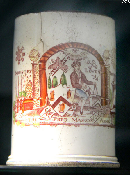 Mason jug which belonged to Robert Burns at Robert Burns House. Dumfries, Scotland.