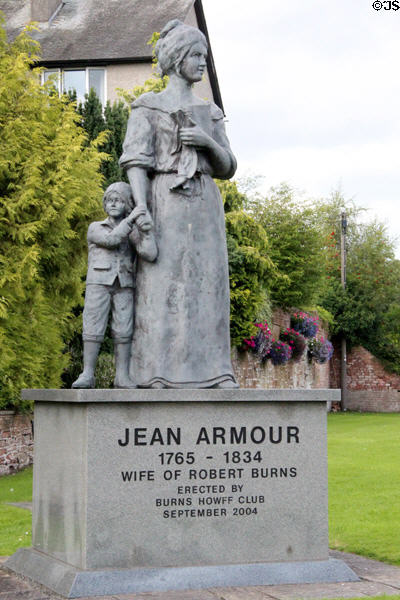 Jean Armour (1765-1834) wife of Robert Burns near Robert Burns House. Dumfries, Scotland.