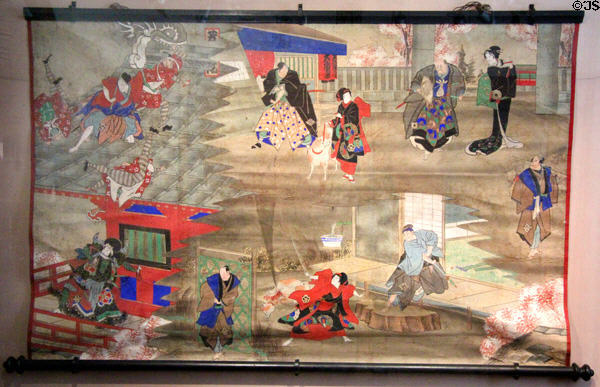 Japanese Kakemono (Kabuki Theatre poster) (1834) at Broughton House. Kirkcudbright, Scotland.