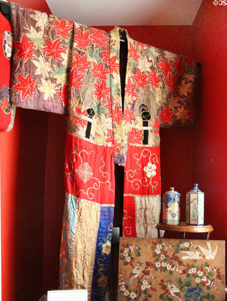 Japanese kimono (1893) brought back by Hornel at Broughton House. Kirkcudbright, Scotland.