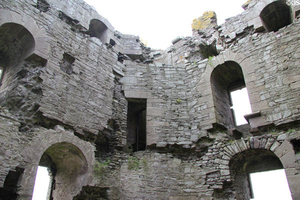 Upper interior ranges at Threave Castle. Threave, Scotland.