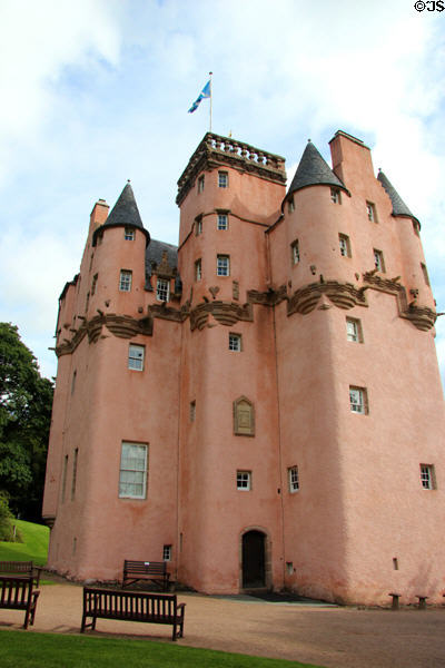 Entrance facade of Craigievar Castle. Alford, Scotland.