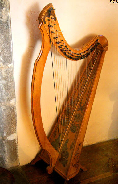 Harp (19thC) by James McFall of Belfast at Crathes Castle. Crathes, Scotland.