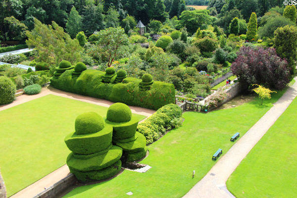 Garden at Crathes Castle. Crathes, Scotland.