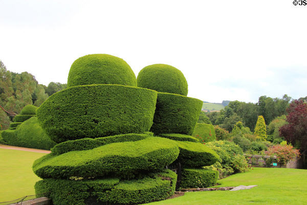 Garden at Crathes Castle. Crathes, Scotland.