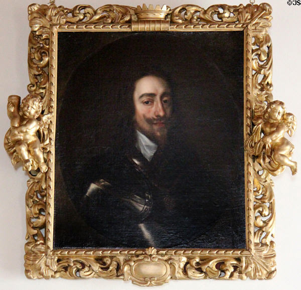 Charles I (1600-1649) in Armor by circle of Anthony van Dyck at Drum Castle. Drumoak, Scotland.