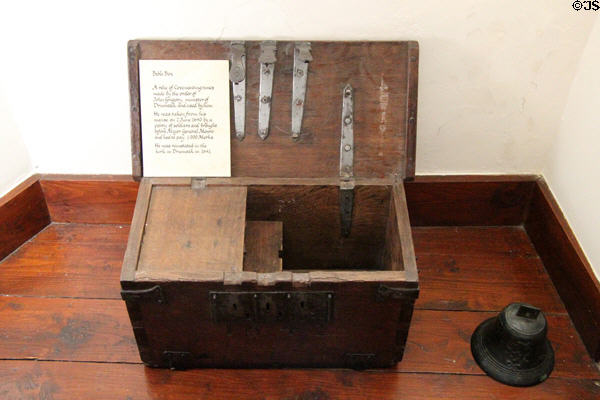 Bible box relic of a John Gregory of Covenanter at Drum Castle. Drumoak, Scotland.
