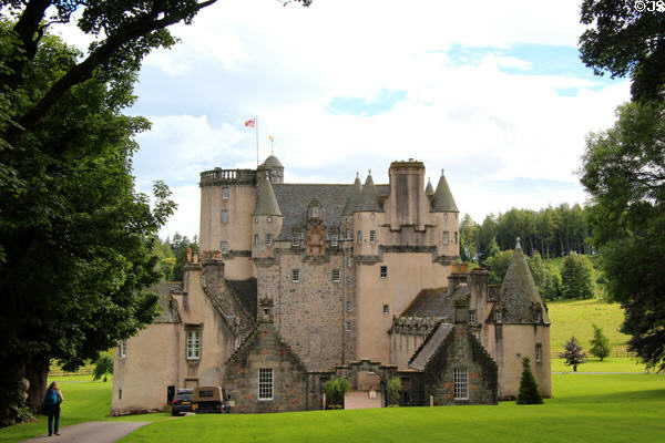 Castle Fraser with newer extensions (17thC) forming courtyard. Aberdeenshire, Scotland.