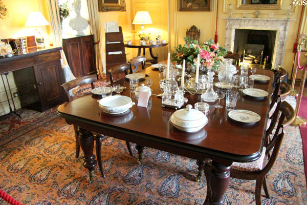 Dining room at Castle Fraser. Aberdeenshire, Scotland.