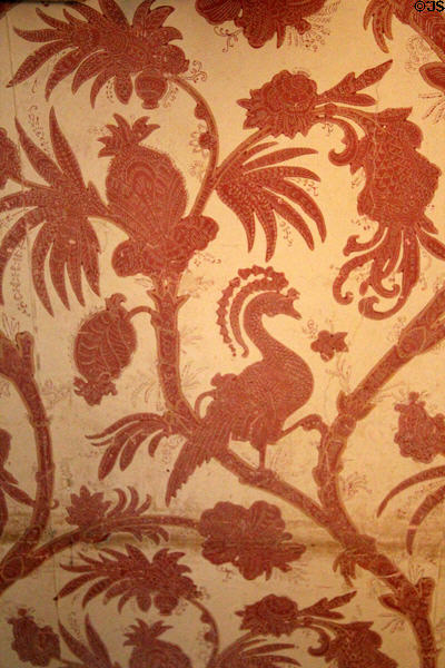 Peacock wallpaper (1890s) in parlour at Castle Fraser. Aberdeenshire, Scotland.