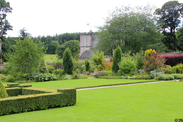 Gardens at Castle Fraser. Aberdeenshire, Scotland.