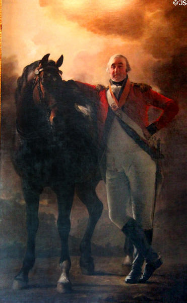 Sir General William Maxwell (1754-1837) 6th Baronet of Calderwood portrait by Henry Raeburn at Fyvie Castle. Turriff, Scotland.