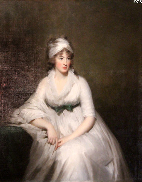 Mrs James Gregory, née Isobella Macleod (1770-1847) portrait by Henry Raeburn at Fyvie Castle. Turriff, Scotland.